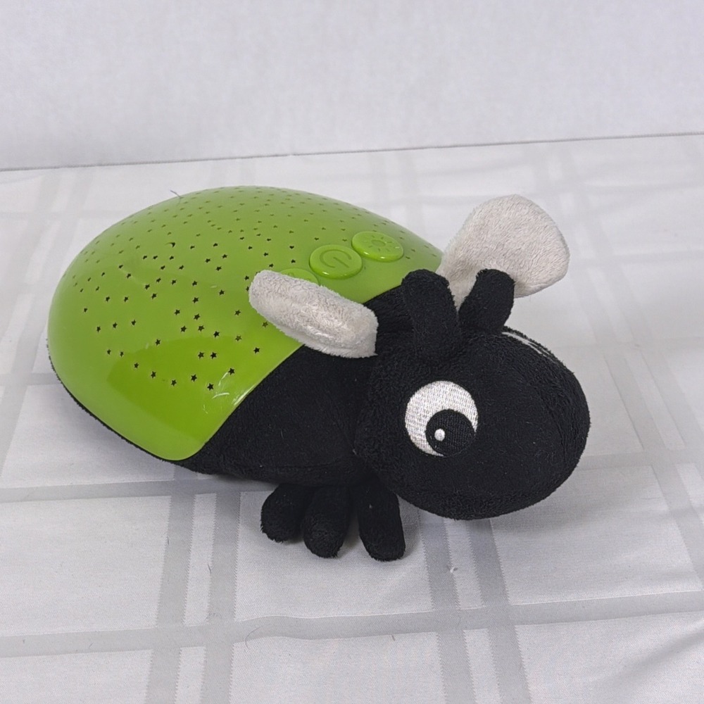 Cloud b Ladybug Twilight Green Nursery Night Light Moon & Stars Star Projector